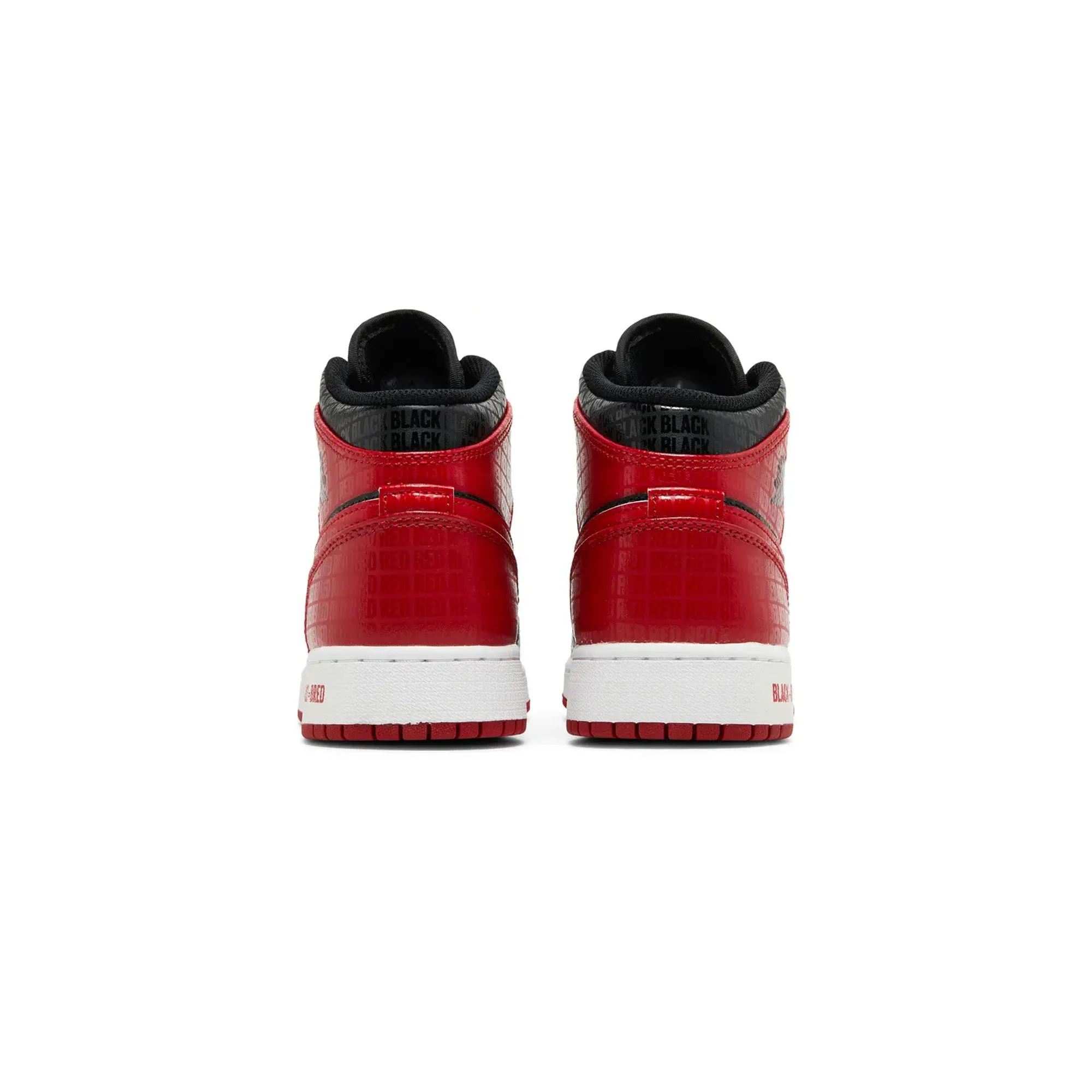 Air Jordan 1 Mid SS 'Bred Text' GS (2022)