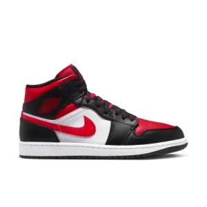 JORDAN 1 MID BLACK FIRE RED (M)