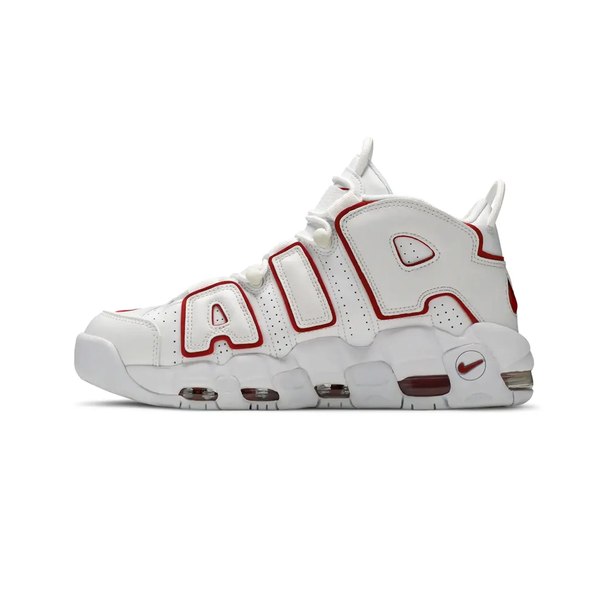 Nike Air More Uptempo 'White Varsity Red Outline' (2021)