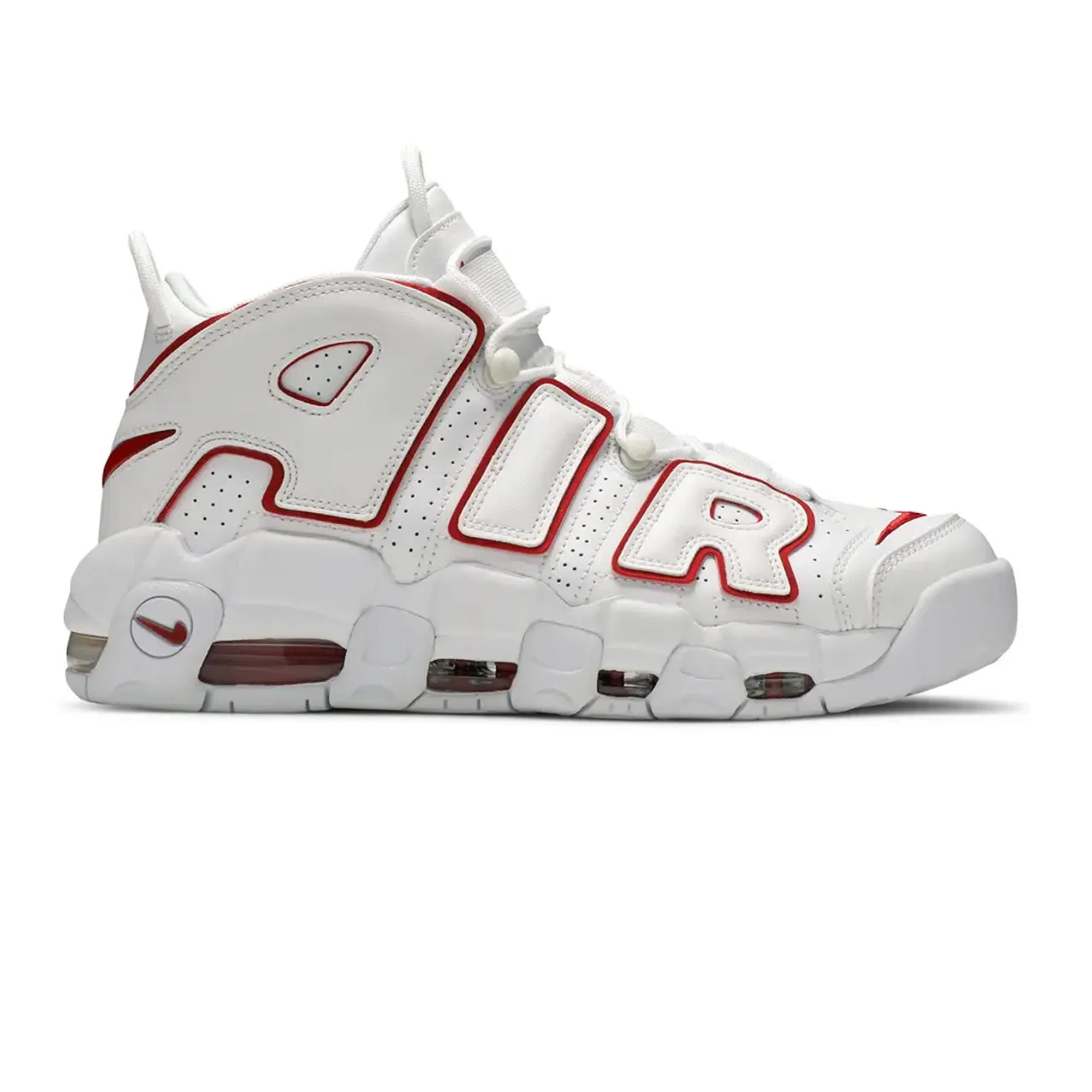 Nike Air More Uptempo 'White Varsity Red Outline' (2021)