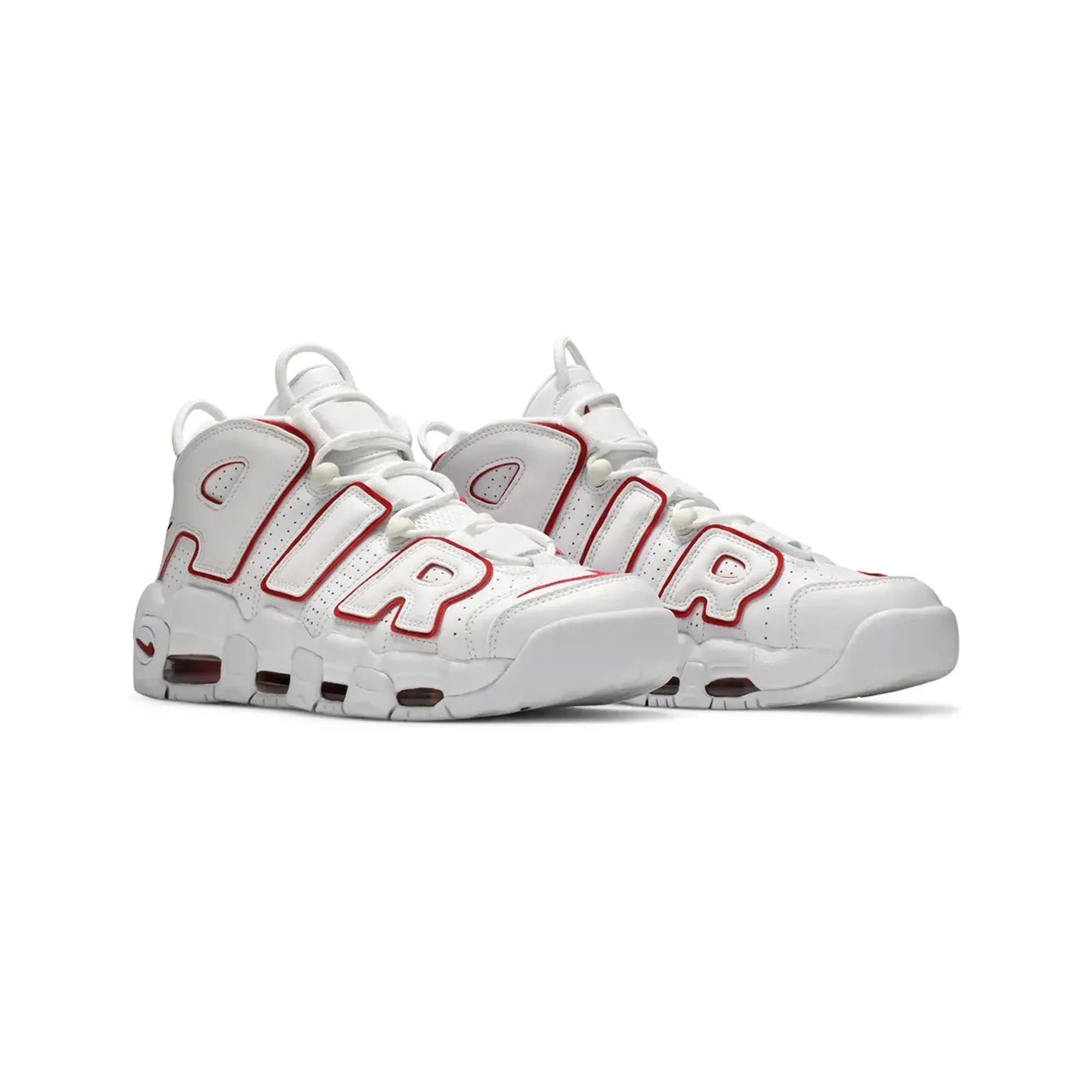 Nike Air More Uptempo 'White Varsity Red Outline' (2021)