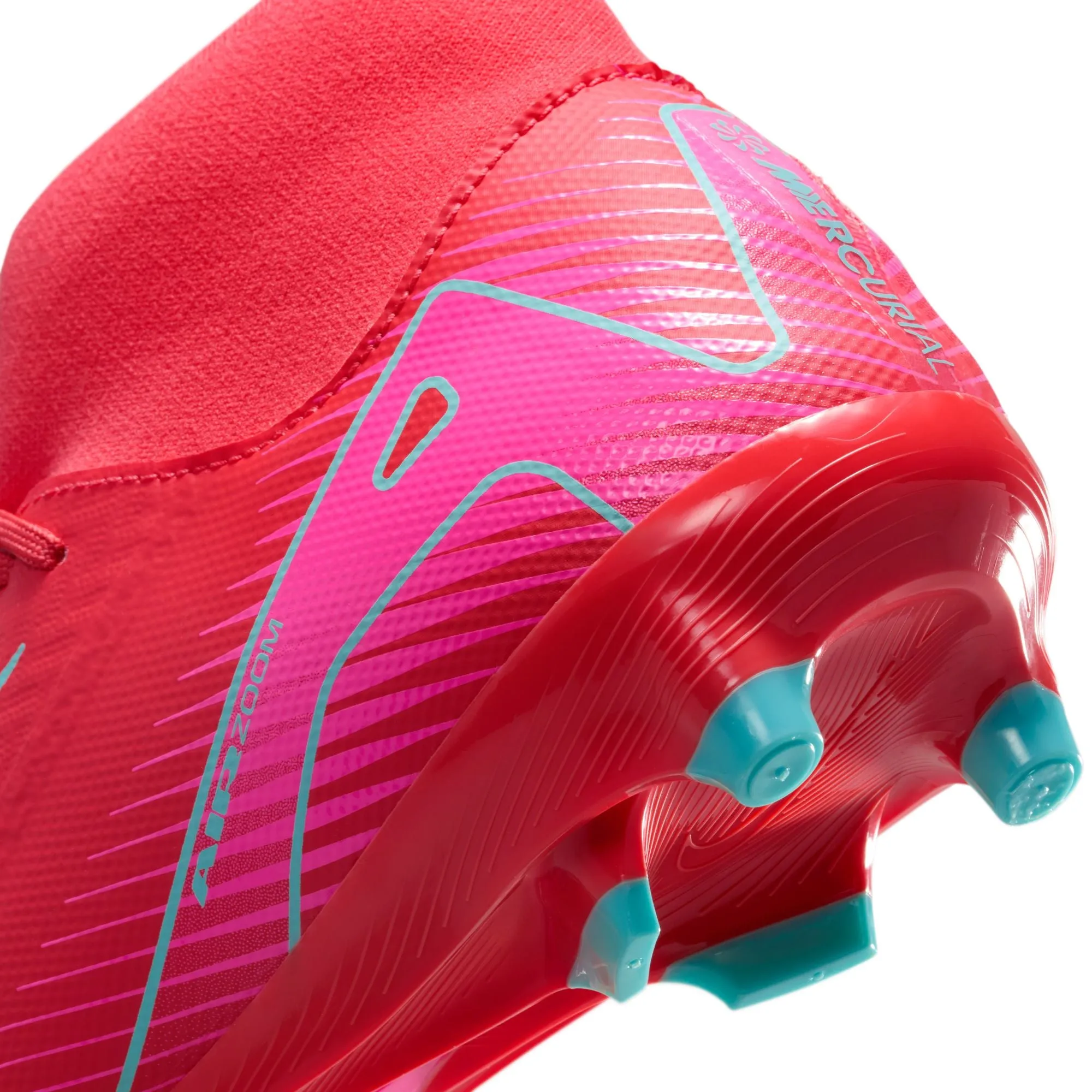 Nike Air Zoom Mercurial Superfly 10 Academy FG/MG Soccer Cleat - Ember Glow/ Aurora Green