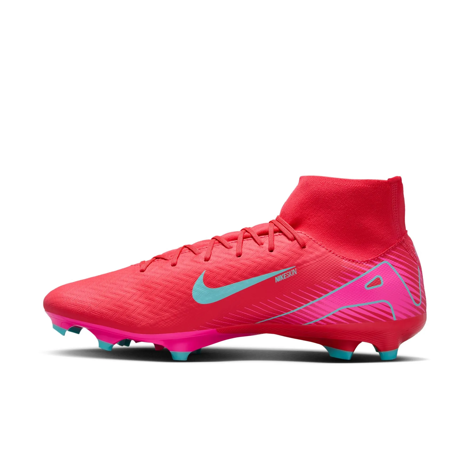 Nike Air Zoom Mercurial Superfly 10 Academy FG/MG Soccer Cleat - Ember Glow/ Aurora Green