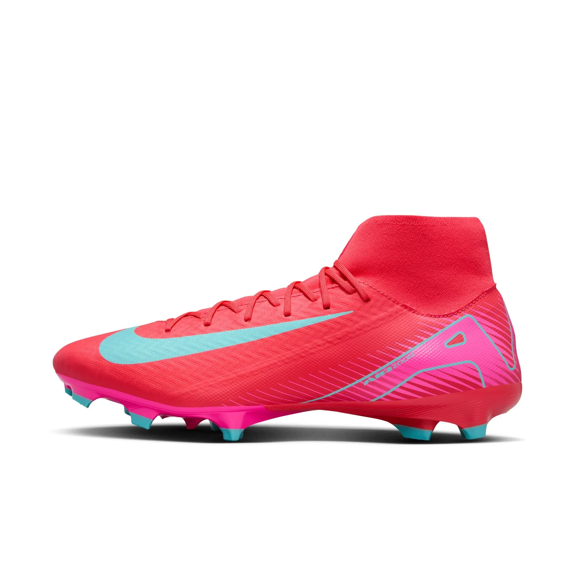 Nike Air Zoom Mercurial Superfly 10 Academy FG/MG Soccer Cleat - Ember Glow/ Aurora Green