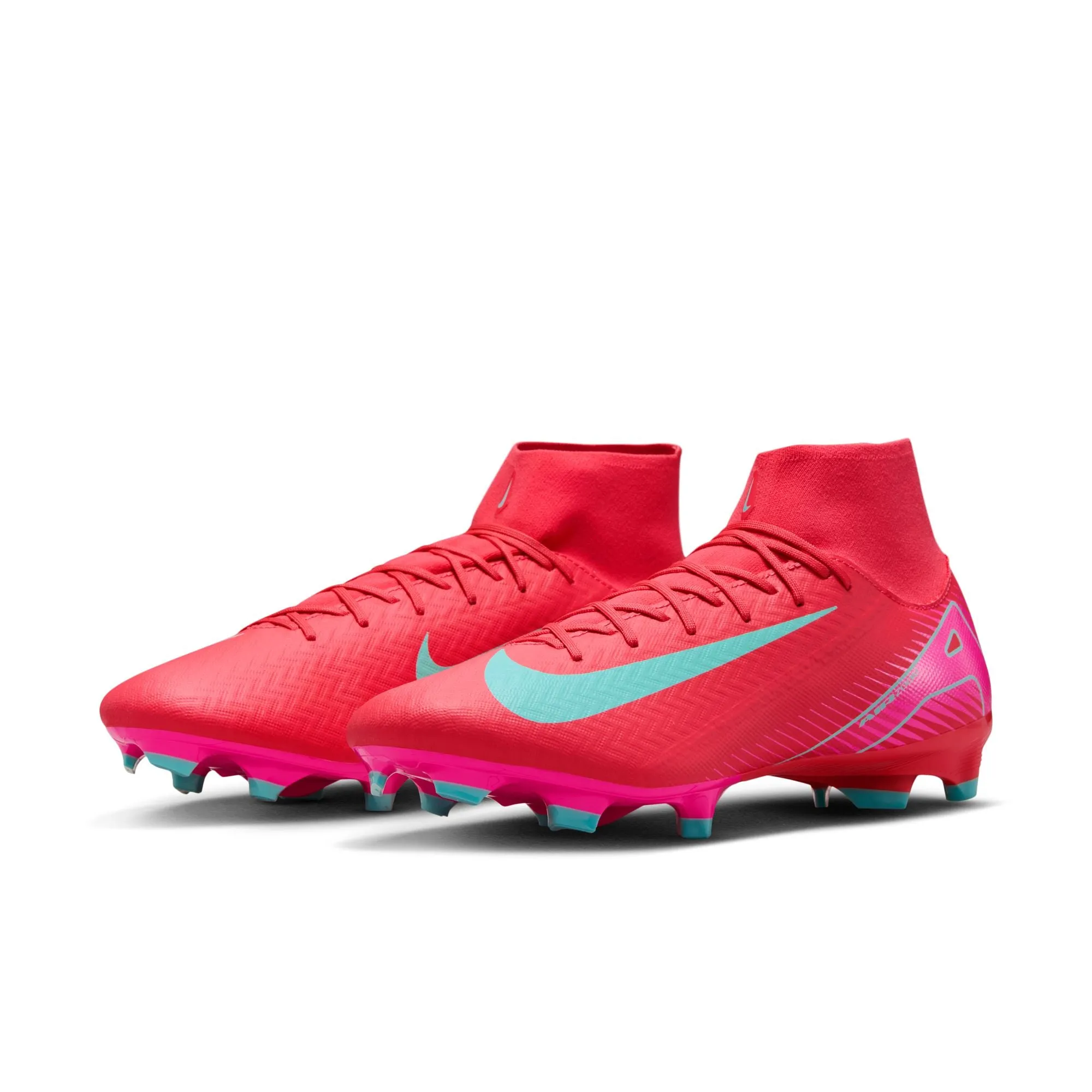 Nike Air Zoom Mercurial Superfly 10 Academy FG/MG Soccer Cleat - Ember Glow/ Aurora Green