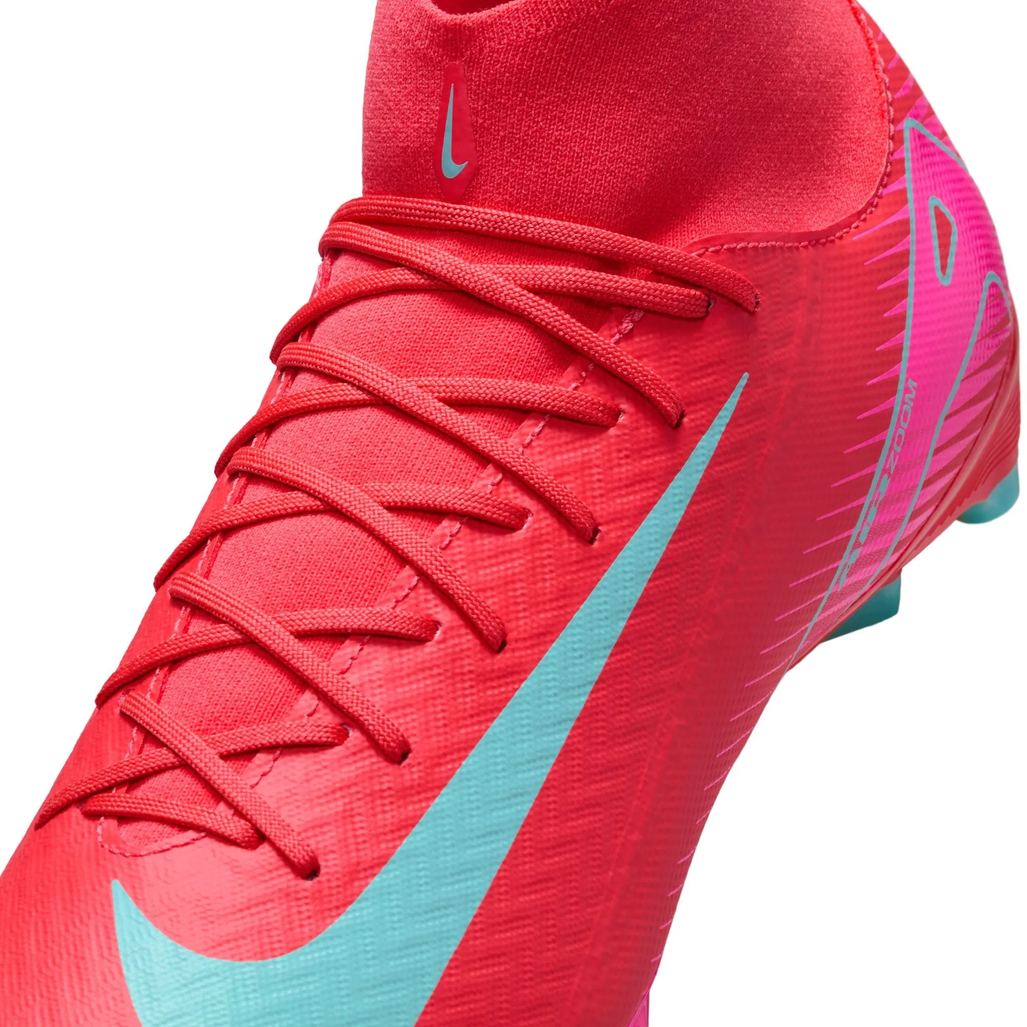 Nike Air Zoom Mercurial Superfly 10 Academy FG/MG Soccer Cleat - Ember Glow/ Aurora Green