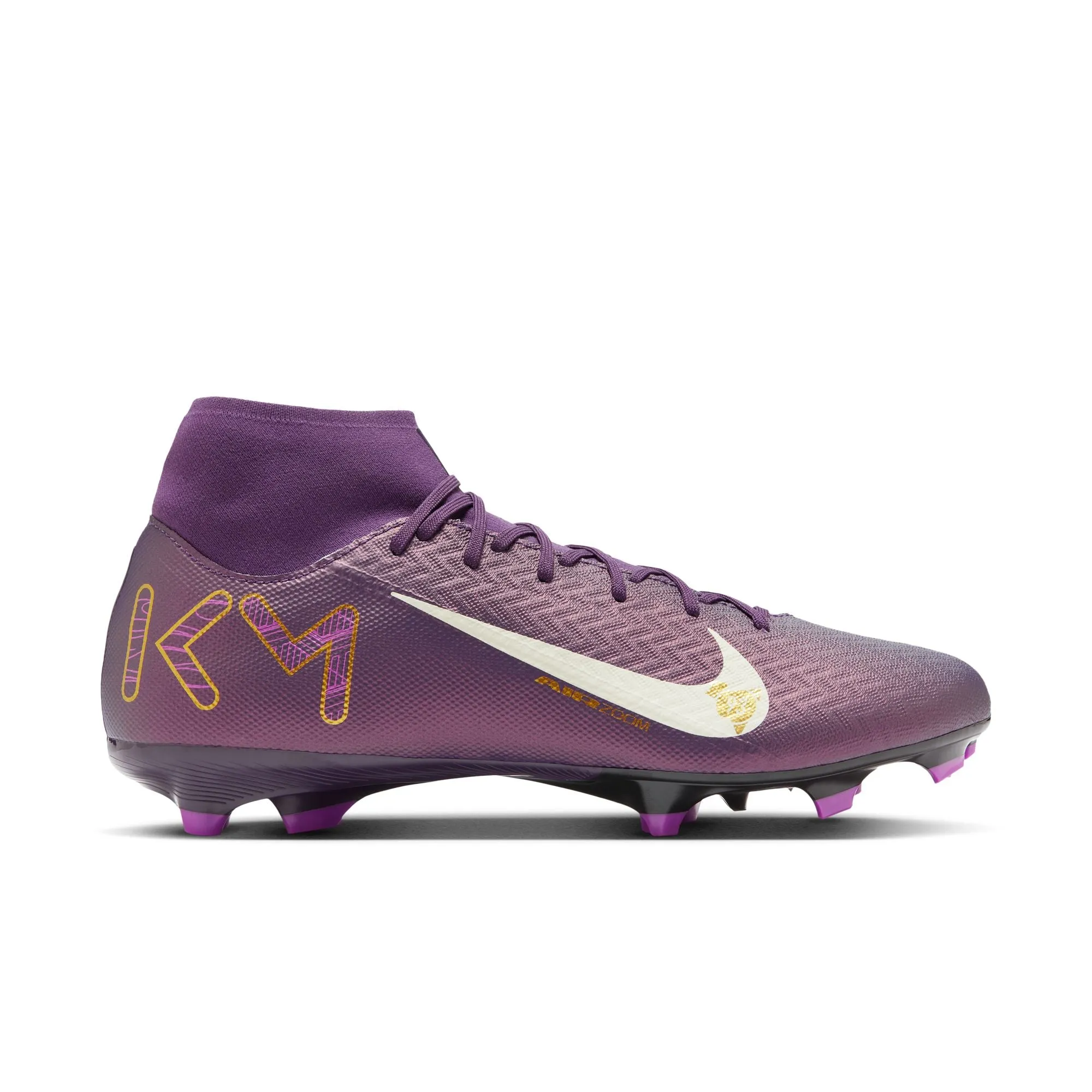 Nike Air Zoom Mercurial Superfly 10 Academy KM Firm Ground FG/MG Soccer Cleat - Grand Purple/Pale Ivory