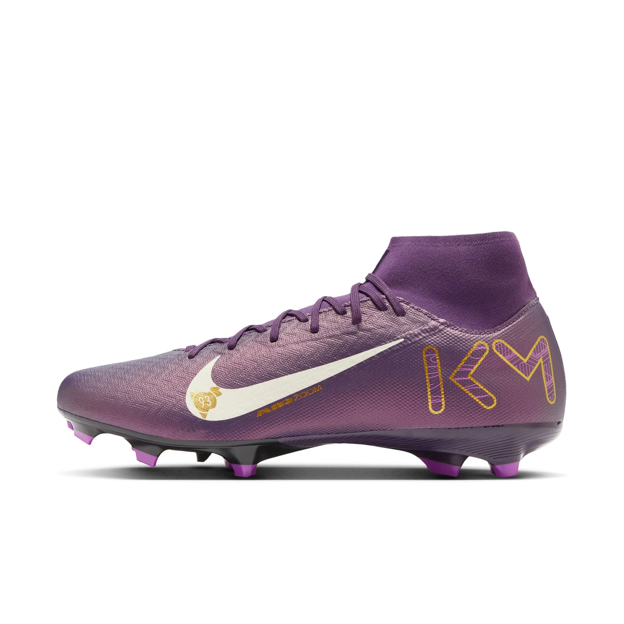 Nike Air Zoom Mercurial Superfly 10 Academy KM Firm Ground FG/MG Soccer Cleat - Grand Purple/Pale Ivory