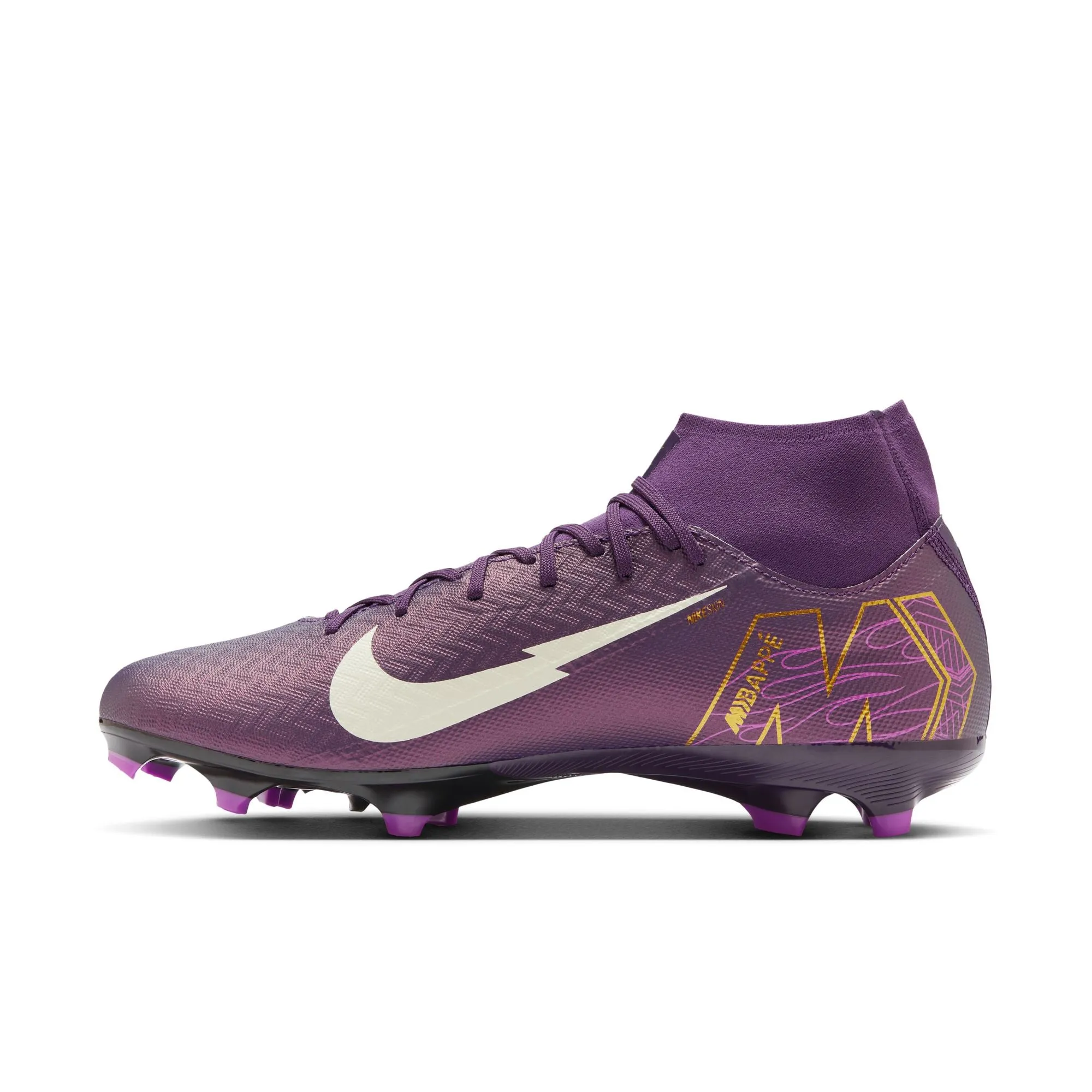 Nike Air Zoom Mercurial Superfly 10 Academy KM Firm Ground FG/MG Soccer Cleat - Grand Purple/Pale Ivory
