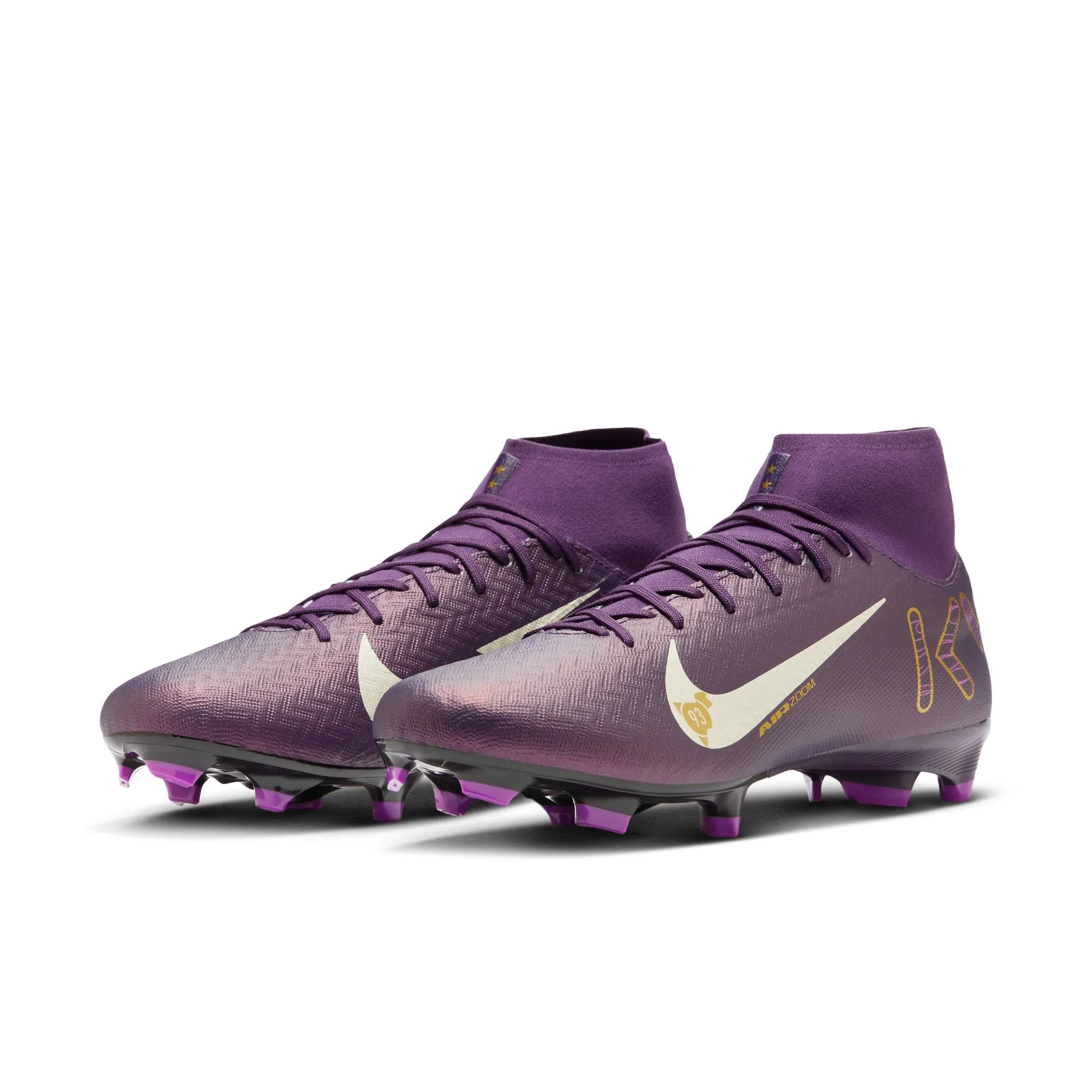 Nike Air Zoom Mercurial Superfly 10 Academy KM Firm Ground FG/MG Soccer Cleat - Grand Purple/Pale Ivory