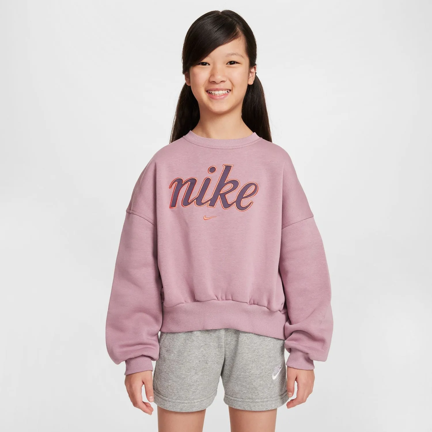 nike Club Fleece Boxy Crew - Youth