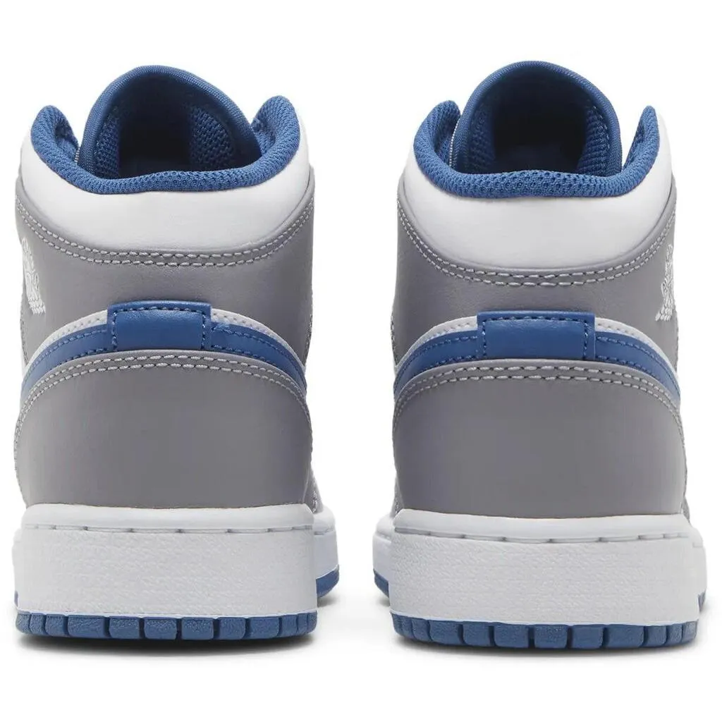 Nike Jordan 1 Mid 'True Blue Cement' GS