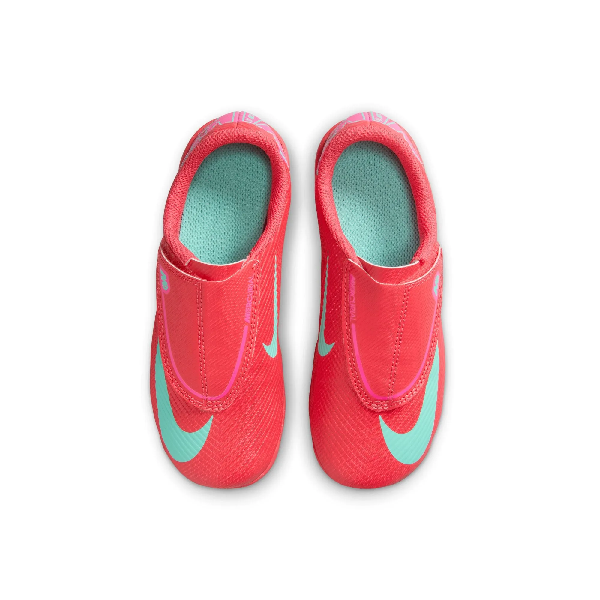 Nike Junior Mercurial Vapor 16 Club MG Multi Ground PS (V) Soccer Shoes- Ember Glow/Aurora Green
