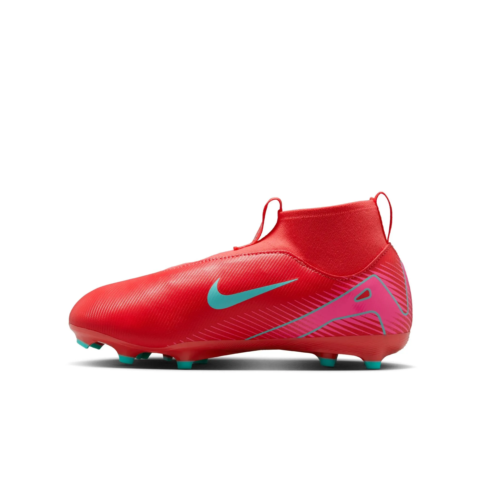 Nike Junior Superfly 10 Academy FG/MG Soccer Cleats - Ember Glow/Aurora Green