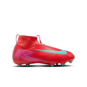 Nike Junior Superfly 10 Academy FG/MG Soccer Cleats - Ember Glow/Aurora Green