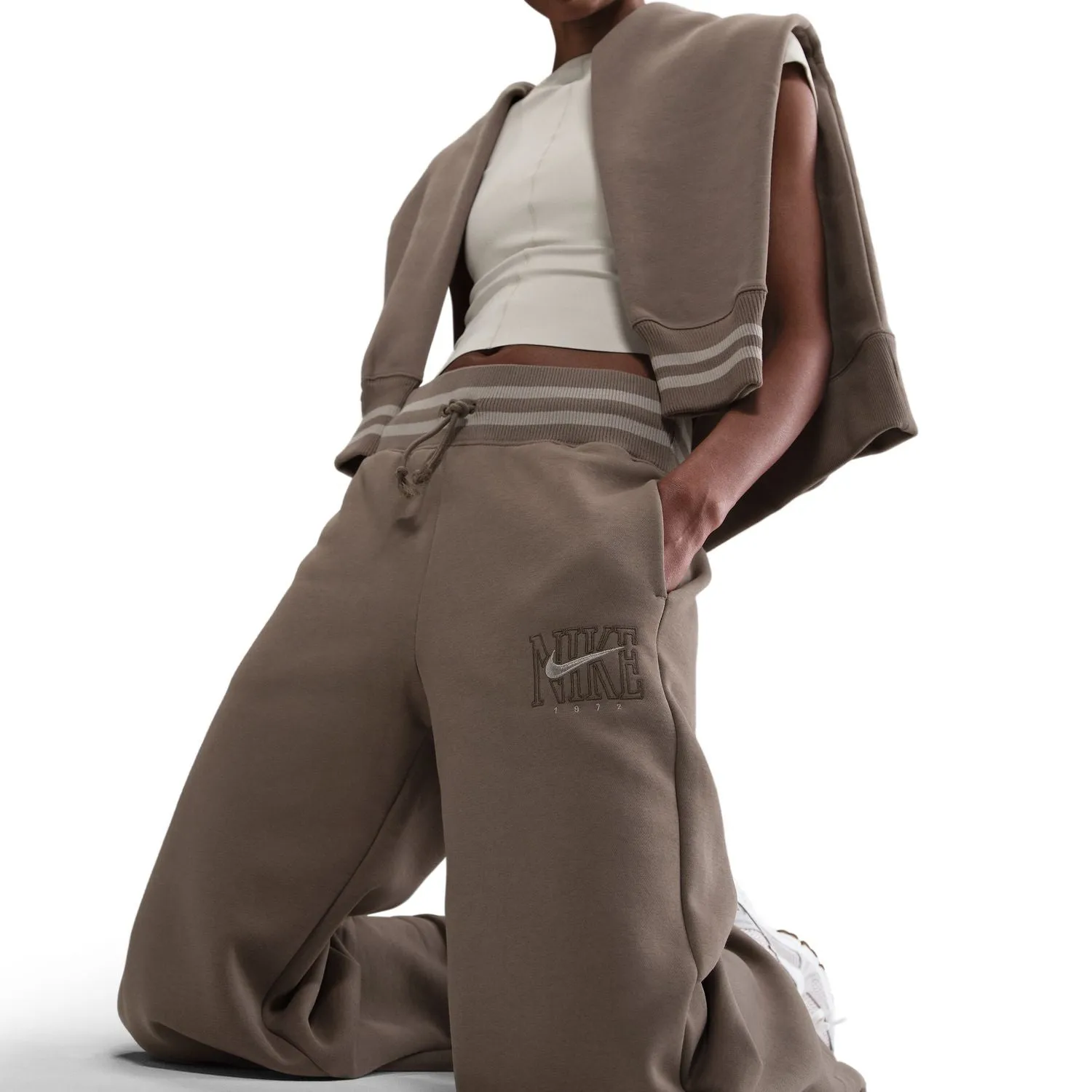 nike Phoenix Fleece Wide HR Graphic Pant - Womens
