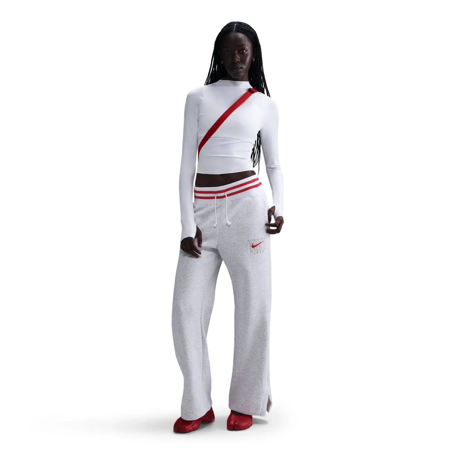 nike Phoenix Fleece Wide HR Graphic Pant - Womens