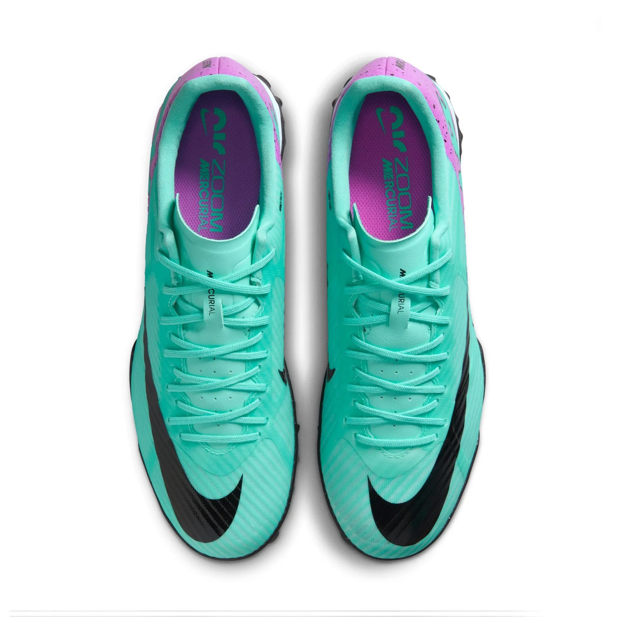Nike Zoom Mercurial Vapor 15 Academy TF Turf Soccer Shoes - Hyper Turq/Fuchsia Dream Black