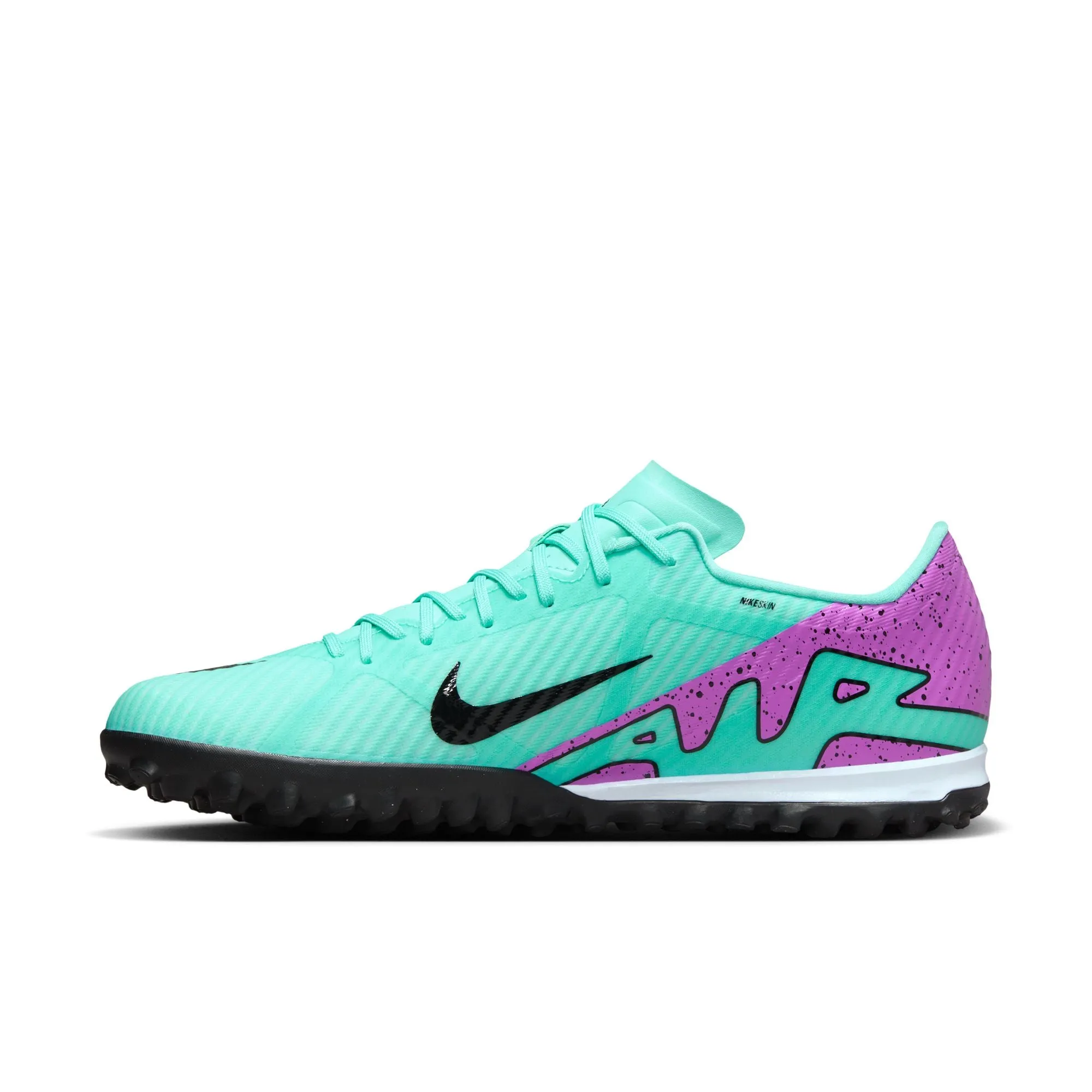 Nike Zoom Mercurial Vapor 15 Academy TF Turf Soccer Shoes - Hyper Turq/Fuchsia Dream Black