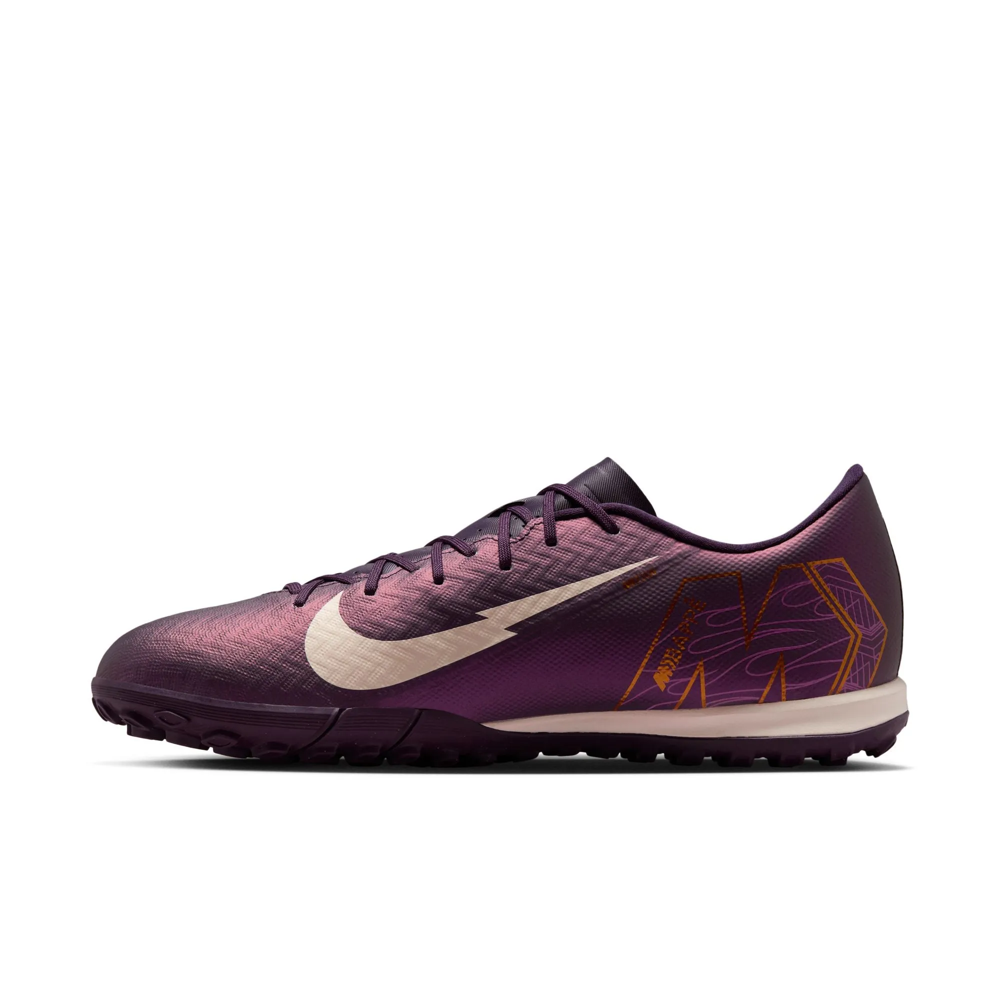 Nike Zoom Mercurial Vapor 16 Academy TF Turf Soccer Shoes - Grand Purple/ Pale Ivory