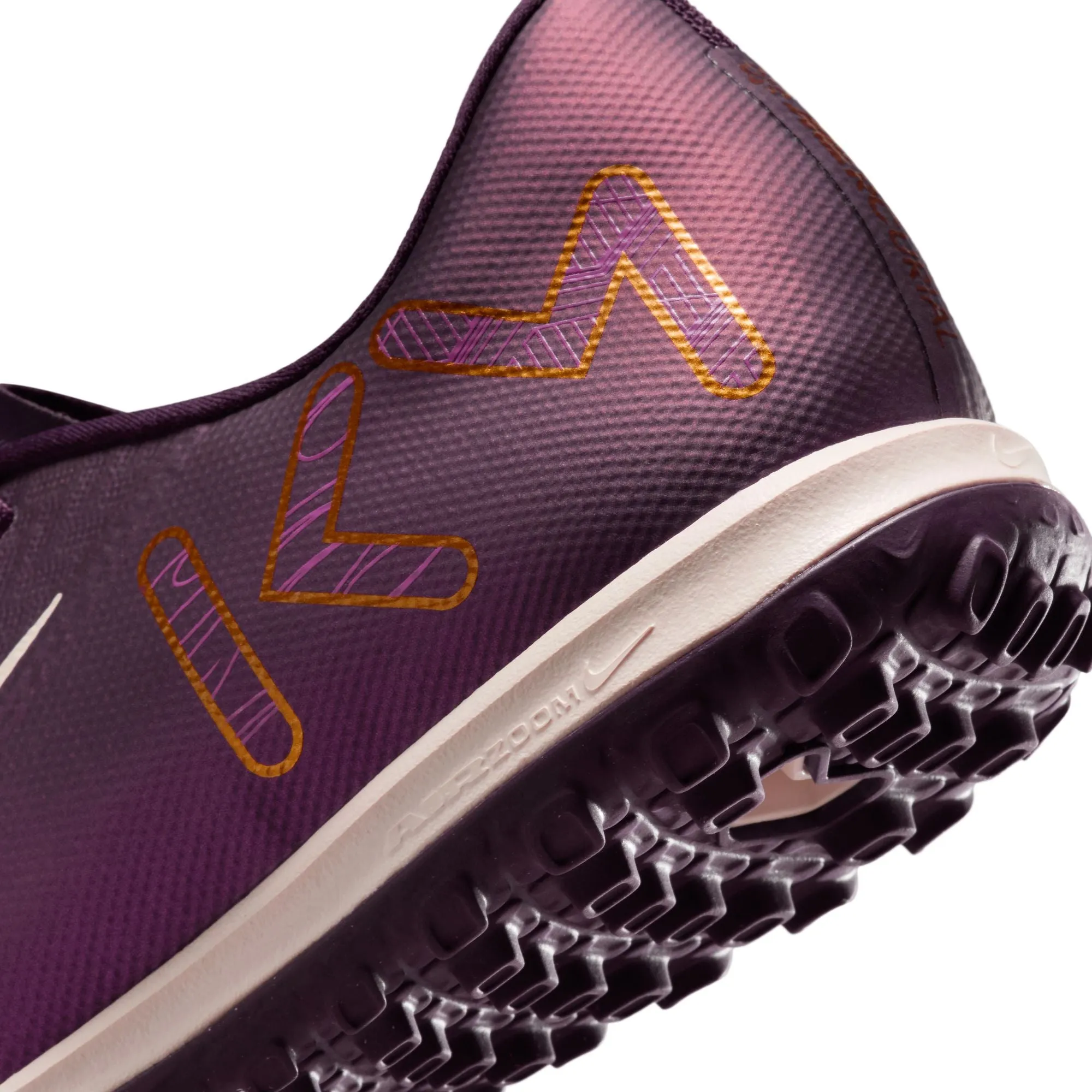 Nike Zoom Mercurial Vapor 16 Academy TF Turf Soccer Shoes - Grand Purple/ Pale Ivory