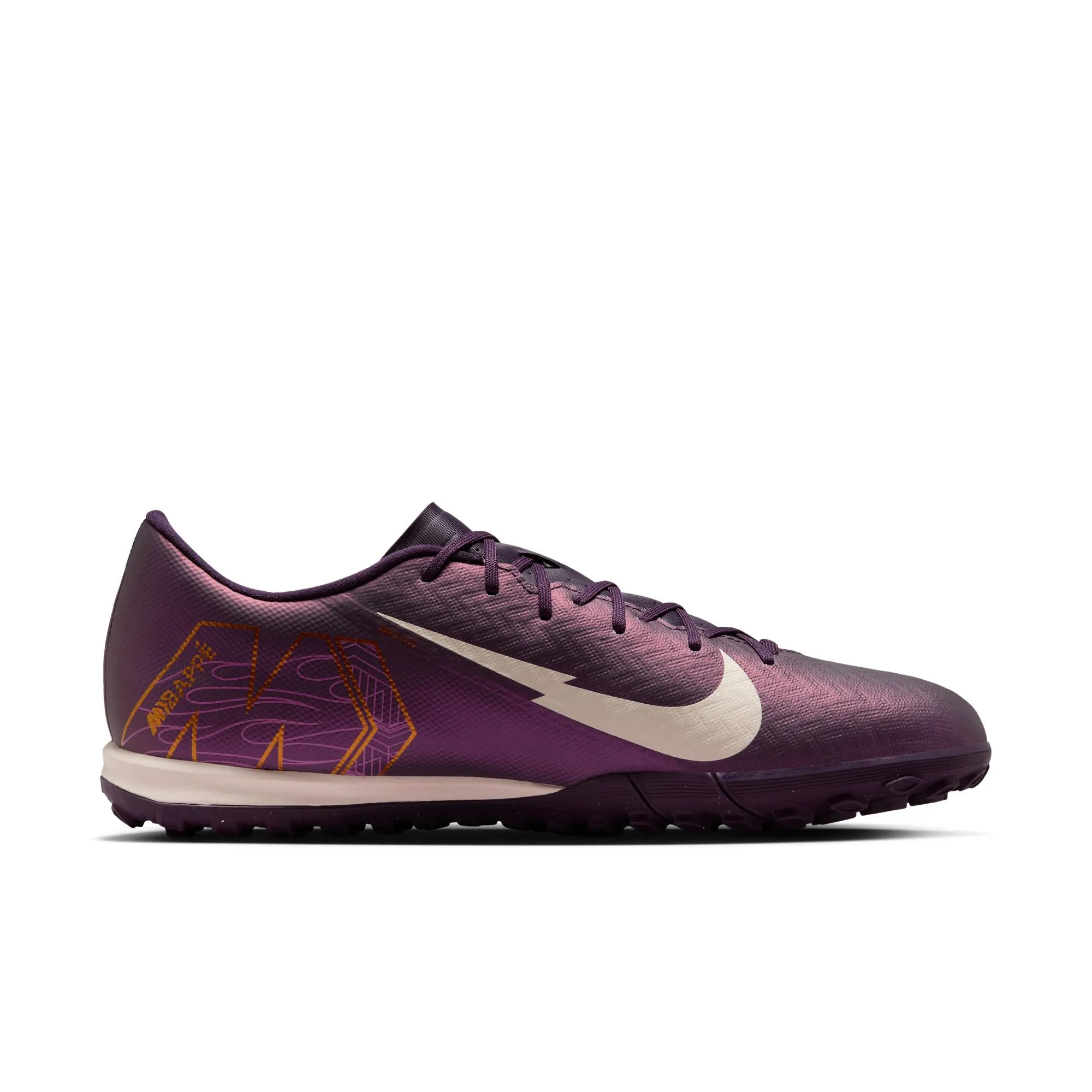 Nike Zoom Mercurial Vapor 16 Academy TF Turf Soccer Shoes - Grand Purple/ Pale Ivory