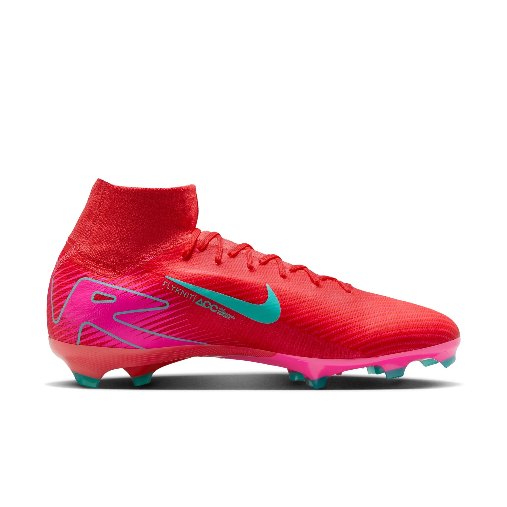 Nike Zoom Superfly 10 Pro FG/MG Firm Ground Soccer Shoes - Ember Glow/Aurora Green