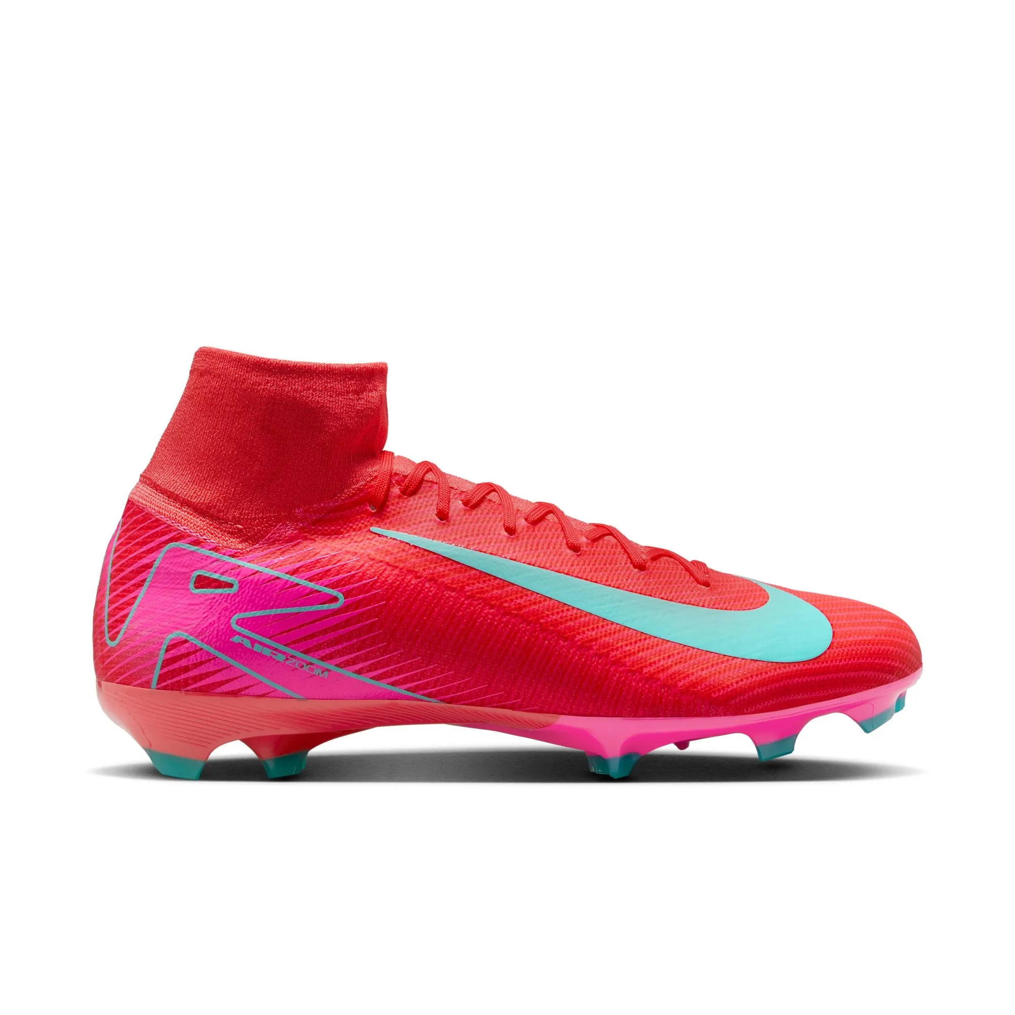 Nike Zoom Superfly 10 Pro FG/MG Firm Ground Soccer Shoes - Ember Glow/Aurora Green