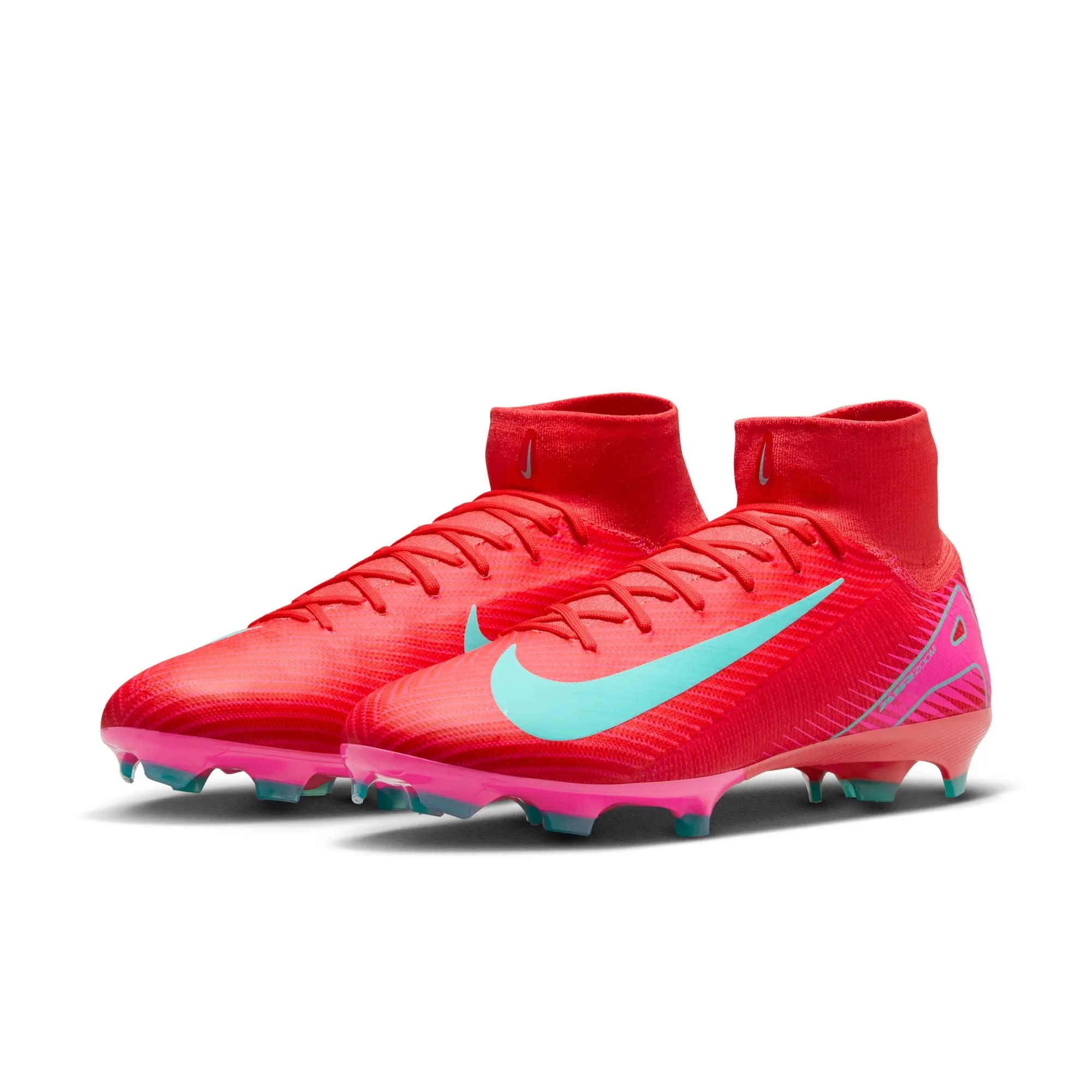 Nike Zoom Superfly 10 Pro FG/MG Firm Ground Soccer Shoes - Ember Glow/Aurora Green