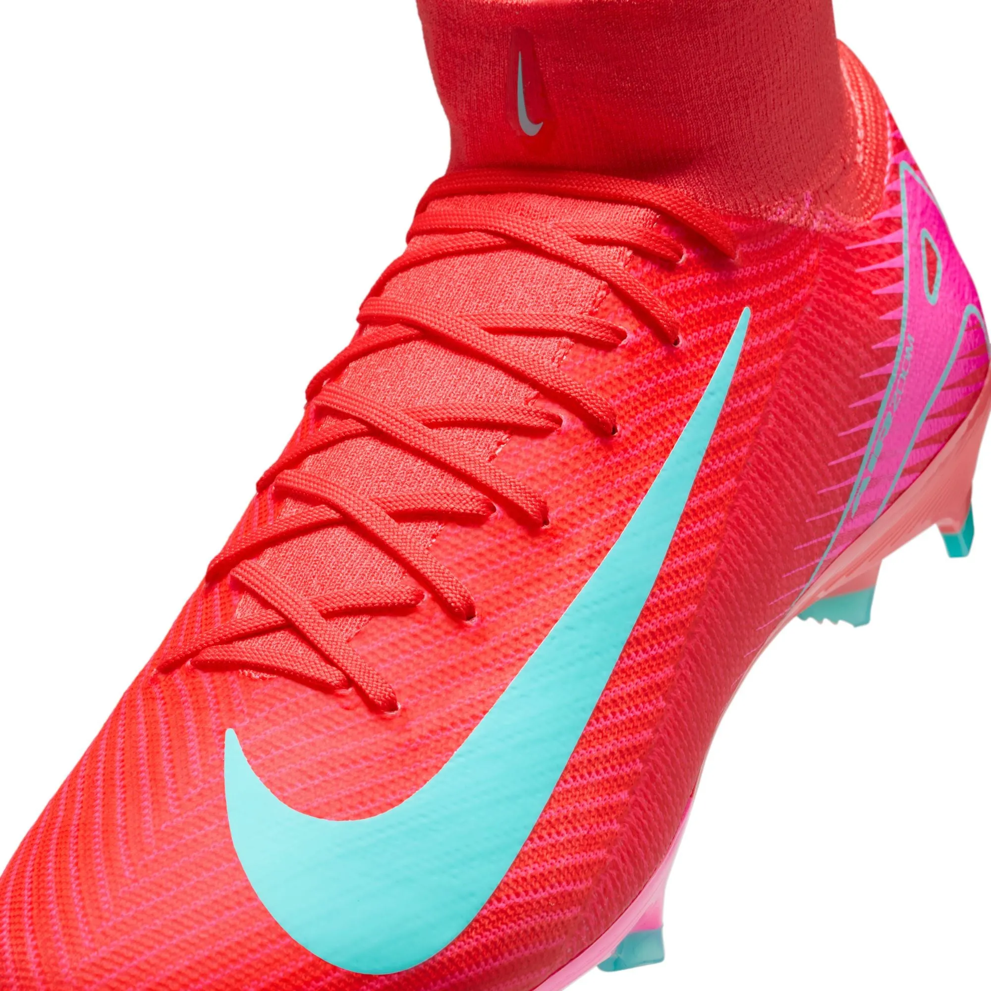 Nike Zoom Superfly 10 Pro FG/MG Firm Ground Soccer Shoes - Ember Glow/Aurora Green