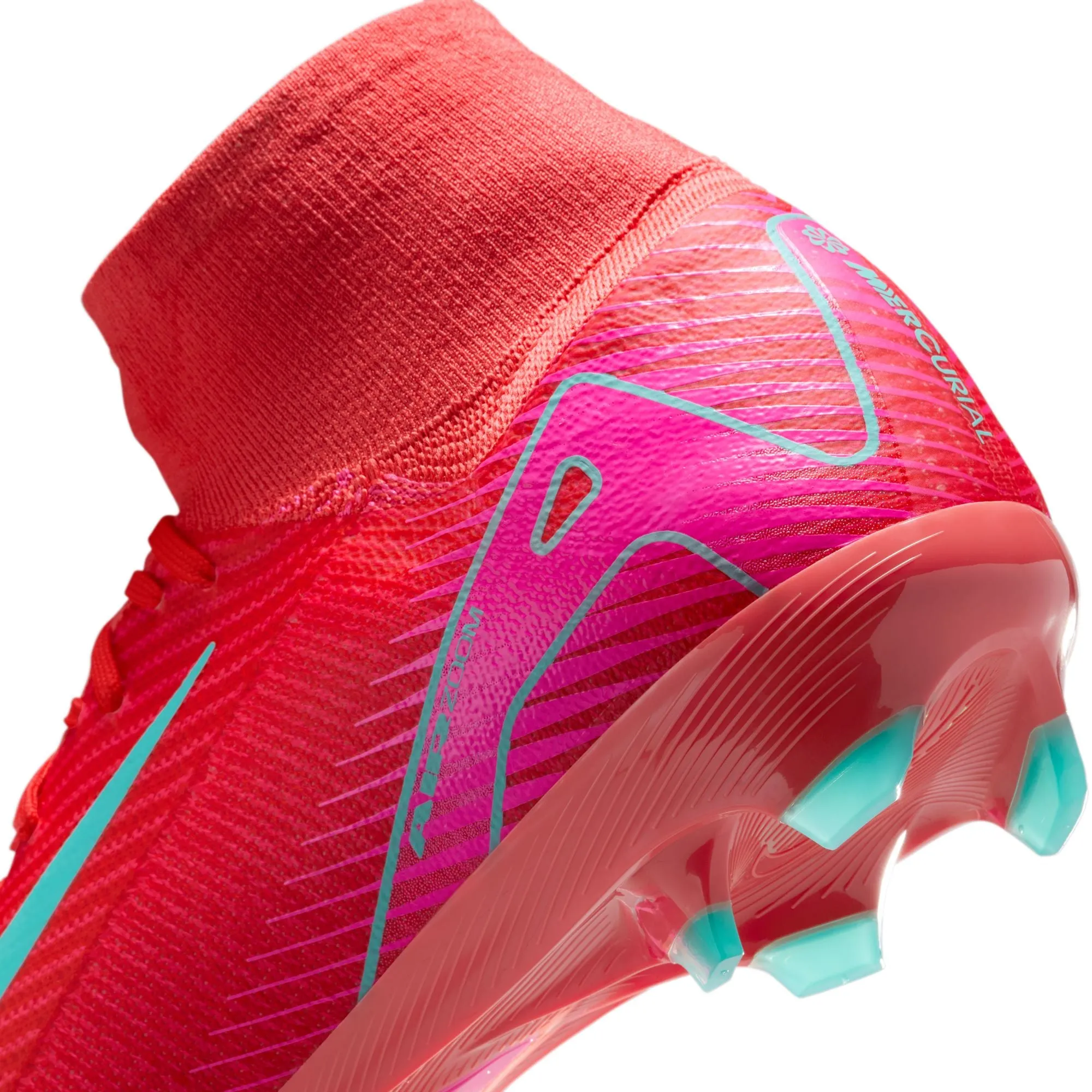 Nike Zoom Superfly 10 Pro FG/MG Firm Ground Soccer Shoes - Ember Glow/Aurora Green