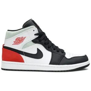 Shoes Nike Nike Jordan 1 Mid SE White Black Red Spruce (GS)