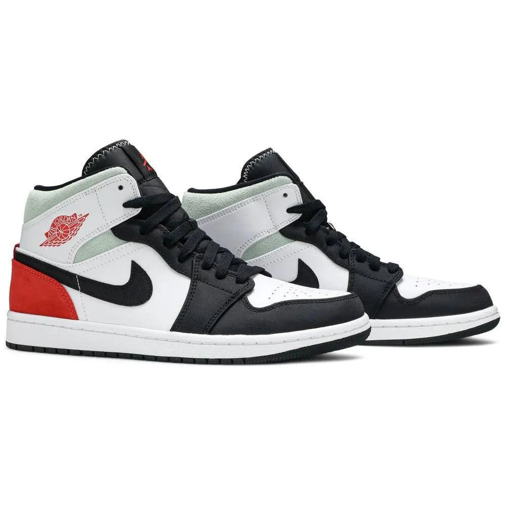 Shoes Nike Nike Jordan 1 Mid SE White Black Red Spruce (GS)