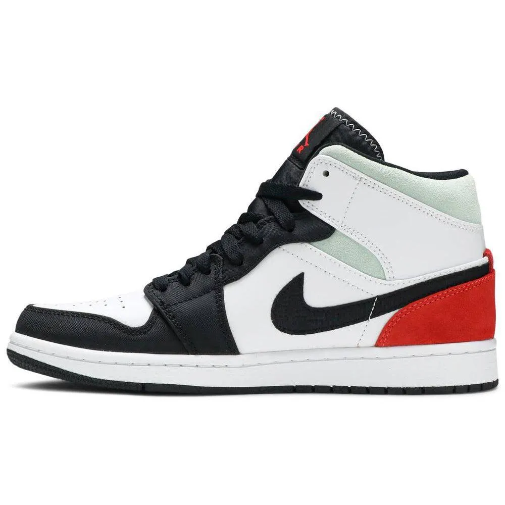 Shoes Nike Nike Jordan 1 Mid SE White Black Red Spruce (GS)